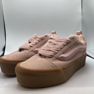 Vans Knu Stack 'Pink Gum' Fat Puffy Tongue Skater Suede Shoes Sneakers Sz 8